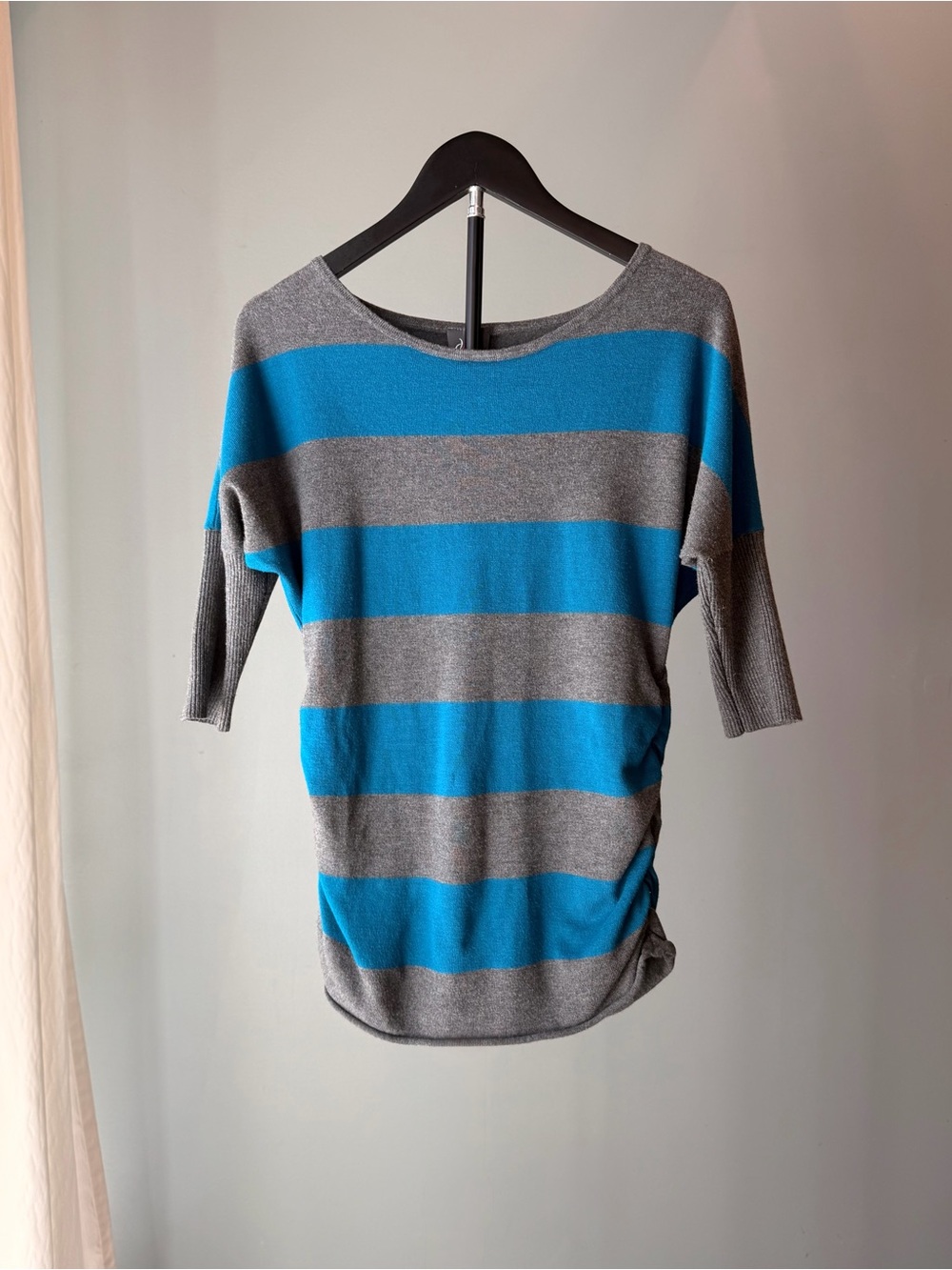Dots Vintage Y2K Women's M Striped 3/4 Sleeve Sweater Shirt Retro Indie Casual